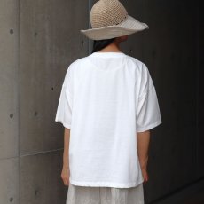 画像3: ista-ire コットン天竺×国産花柄　単色花柄スクエアTEE (3)