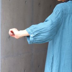画像9: 08Mab リネンシャンブレー裾アシンメトリーワンピース (9)