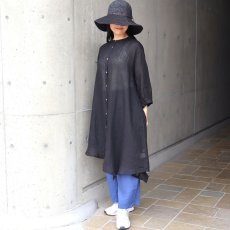 画像15: 08Mab リネンシャンブレー裾アシンメトリーワンピース (15)