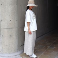 画像9: ista-ire コットン天竺×国産花柄　単色花柄スクエアTEE (9)