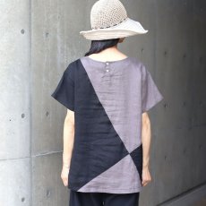 画像19: 08Mab ヨーロピアンリネン配色切替えプルオーバー (19)