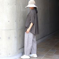 画像11: 08Mab リネンシャンブレーシャツ襟ピンタックブラウス (11)