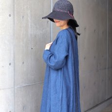 画像10: 20%OFF SALE 08Mab 9番手リネン配色パッカリングワンピース (10)