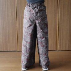 画像3: おぼろ月夜 大島シルクタックワイドパンツ (3)