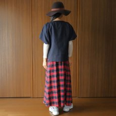 画像16: おぼろ月夜 紺シルクシンプルトップス (16)