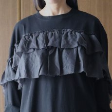 画像29: ista-ire 4602-7540 コットンジャージ―ラミーリネンフリルロンTEE (29)