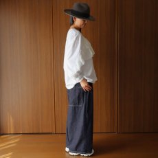 画像12: ista-ire 4602-7540 コットンジャージ―ラミーリネンフリルロンTEE (12)