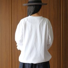 画像16: ista-ire 4602-7540 コットンジャージ―ラミーリネンフリルロンTEE (16)