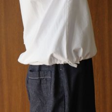 画像13: ista-ire 4602-7540 コットンジャージ―ラミーリネンフリルロンTEE (13)