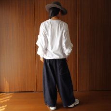 画像19: ista-ire 4602-7540 コットンジャージ―ラミーリネンフリルロンTEE (19)