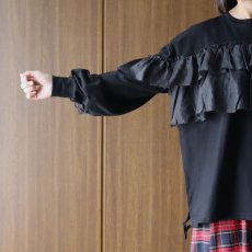 画像31: ista-ire 4602-7540 コットンジャージ―ラミーリネンフリルロンTEE (31)