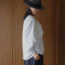 画像4: ista-ire 4602-7540 コットンジャージ―ラミーリネンフリルロンTEE (4)