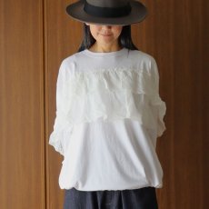 画像14: ista-ire 4602-7540 コットンジャージ―ラミーリネンフリルロンTEE (14)