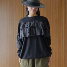 画像37: ista-ire 4602-7540 コットンジャージ―ラミーリネンフリルロンTEE (37)