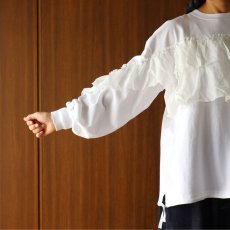 画像6: ista-ire 4602-7540 コットンジャージ―ラミーリネンフリルロンTEE (6)