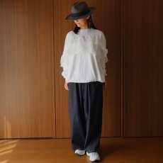 画像17: ista-ire 4602-7540 コットンジャージ―ラミーリネンフリルロンTEE (17)