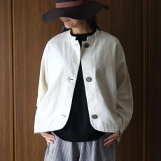 画像1: ista-ire 6.5oz綿麻甘織りデニムバルーンジャケット (1)