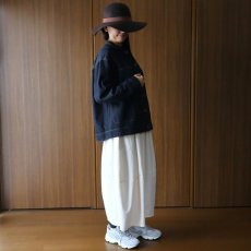 画像15: ista-ire ソフトコットンデニムバンドカラージャケット (15)