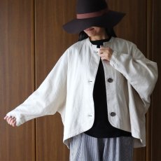 画像6: ista-ire 6.5oz綿麻甘織りデニムバルーンジャケット (6)