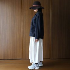 画像13: ista-ire ソフトコットンデニムバンドカラージャケット (13)