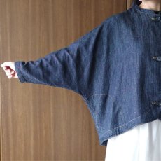 画像28: ista-ire 6.5oz綿麻甘織りデニムバルーンジャケット (28)
