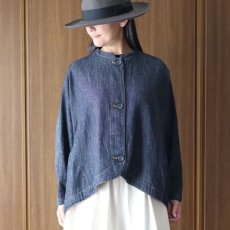 画像23: ista-ire 6.5oz綿麻甘織りデニムバルーンジャケット (23)