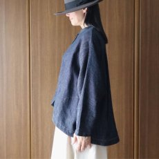 画像25: ista-ire 6.5oz綿麻甘織りデニムバルーンジャケット (25)