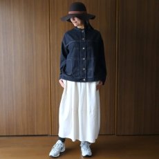 画像12: ista-ire ソフトコットンデニムバンドカラージャケット (12)