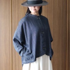 画像24: ista-ire 6.5oz綿麻甘織りデニムバルーンジャケット (24)