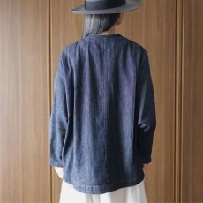画像26: ista-ire 6.5oz綿麻甘織りデニムバルーンジャケット (26)