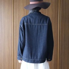 画像4: ista-ire ソフトコットンデニムバンドカラージャケット (4)