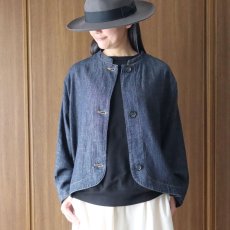 画像22: ista-ire 6.5oz綿麻甘織りデニムバルーンジャケット (22)