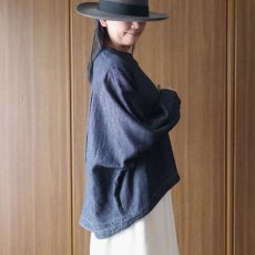画像27: ista-ire 6.5oz綿麻甘織りデニムバルーンジャケット (27)