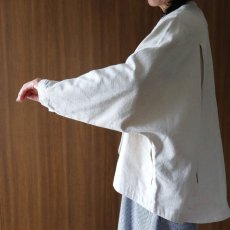 画像10: ista-ire 6.5oz綿麻甘織りデニムバルーンジャケット (10)