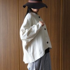 画像5: ista-ire 6.5oz綿麻甘織りデニムバルーンジャケット (5)