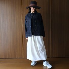 画像16: ista-ire ソフトコットンデニムバンドカラージャケット (16)