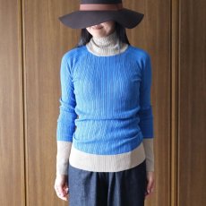 画像17: 08Mab コットンリブ配色ニット (17)
