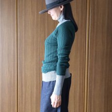 画像26: 08Mab コットンリブ配色ニット (26)