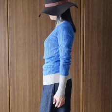 画像18: 08Mab コットンリブ配色ニット (18)