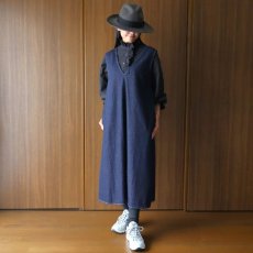 画像14: ista-ire 麻調コットンレースフリルカラーブラウス (14)