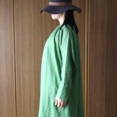 画像7: 08Mab ヨーロピアンリネンラグランスリーブ前あきワンピース (7)
