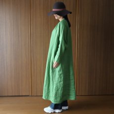 画像3: 08Mab ヨーロピアンリネンラグランスリーブ前あきワンピース (3)