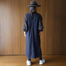 画像16: ista-ire 麻調コットンレースフリルカラーブラウス (16)