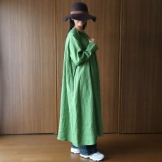 画像5: 08Mab ヨーロピアンリネンラグランスリーブ前あきワンピース (5)
