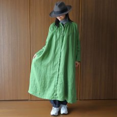 画像16: 08Mab ヨーロピアンリネンラグランスリーブ前あきワンピース (16)