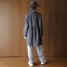 画像41: 【08Mab】リネンシャツ襟ギャザー切り替えチュニック (41)