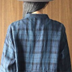 画像7: 【08Mab】リネンシャツ襟ギャザー切り替えチュニック (7)