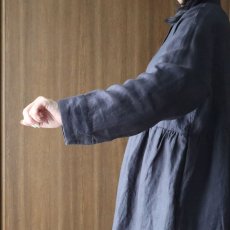 画像37: 【08Mab】リネンシャツ襟ギャザー切り替えチュニック (37)