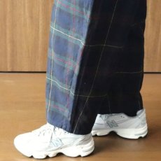 画像10: NARU FACTORY Nishiwakiフランネルチェック エッグパンツ (10)