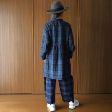 画像12: 【08Mab】リネンシャツ襟ギャザー切り替えチュニック (12)